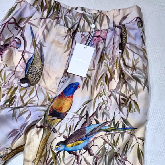 Zimmermann Wide Leg Patterned Trousers Candescent Wide Leg Pant - Parakeets - Picture 2 of 11